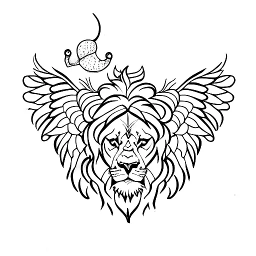 Cute Lion With Wings