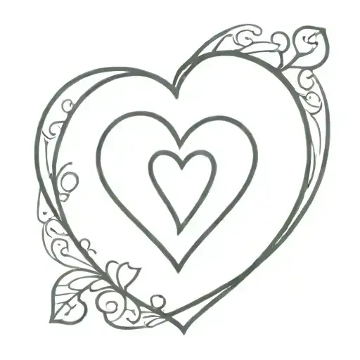 Red Heart With Black Outline And A J In The Middle
