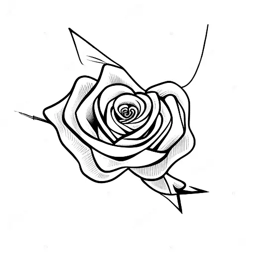 Rose Wrapped Around An Arrow