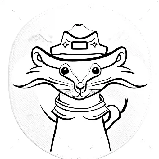 Cowboy Hat With A Squirrel Print On It