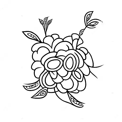 Linear Sampaguita Flowers In Vine Shape