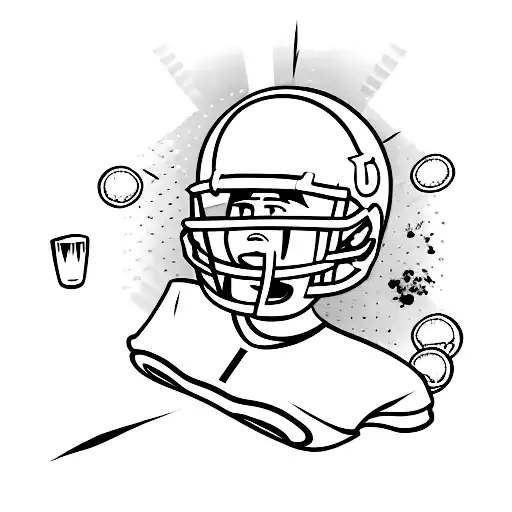 A Football Player Kicking A Beer Bottle