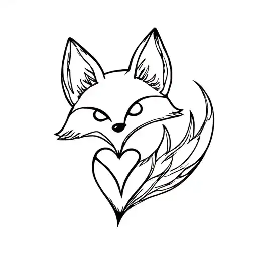 Young Fox Heart Tail