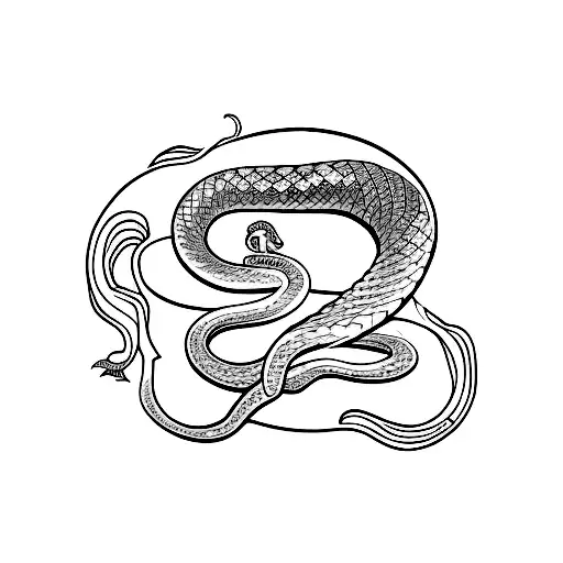 Snake With Lotus