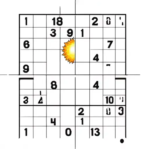 Sudoku Table With Sun In The Background