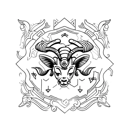 Miniature Tattoo Of Aries And Scorpio