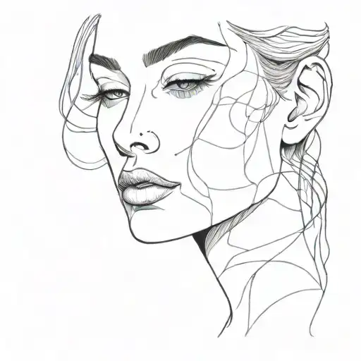 Face Line Drawing Style