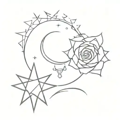 Crescent And Rose And Polar Star
