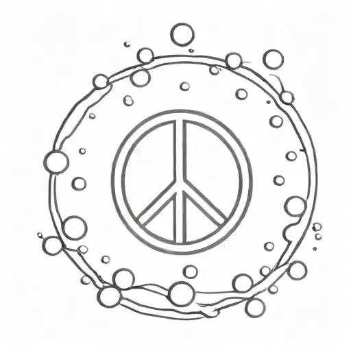 Water Drops In The Shape Of A Peace Sign