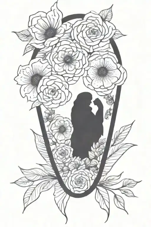 Fingerprint Mixed Together Representing 4 Children