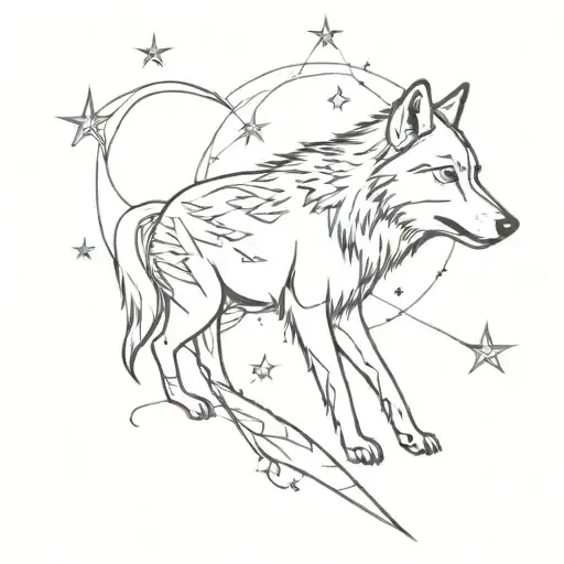 A Wolf And A Shooting Star
