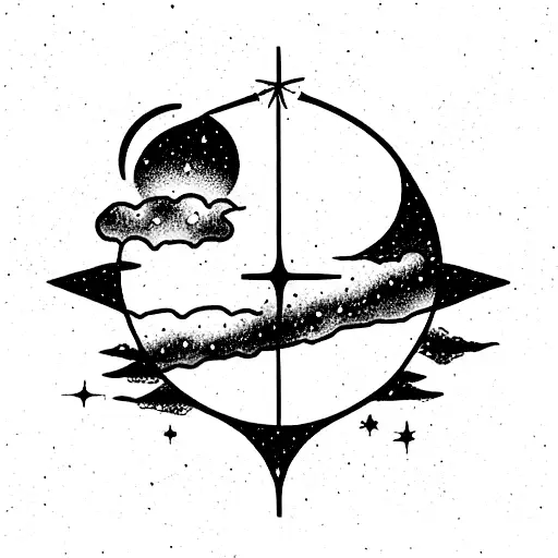 Woman Admiring Night Sky And Our Galaxy