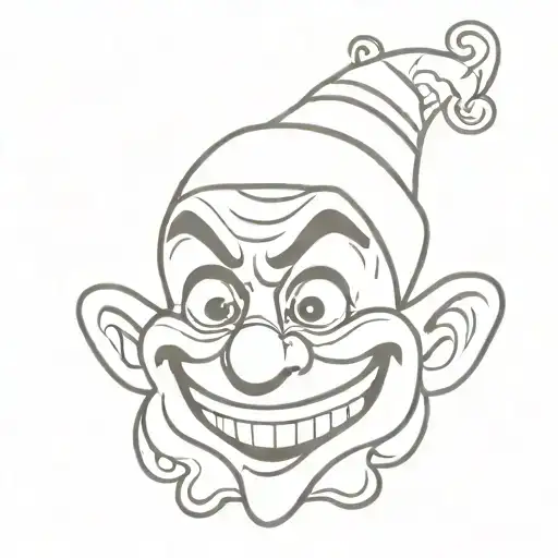 Cute Happy Jolly Joker Face