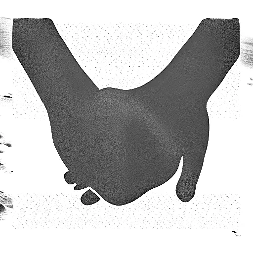 Family Holding Hands On Beach