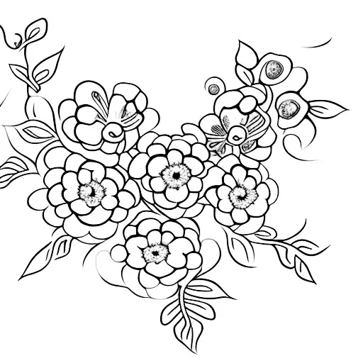 Sampaguita Flowers In Vine Shape In A Column