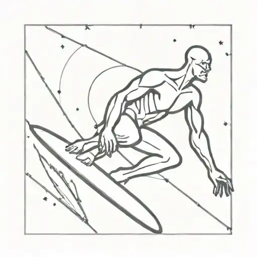 Silver Surfer In Galaxy