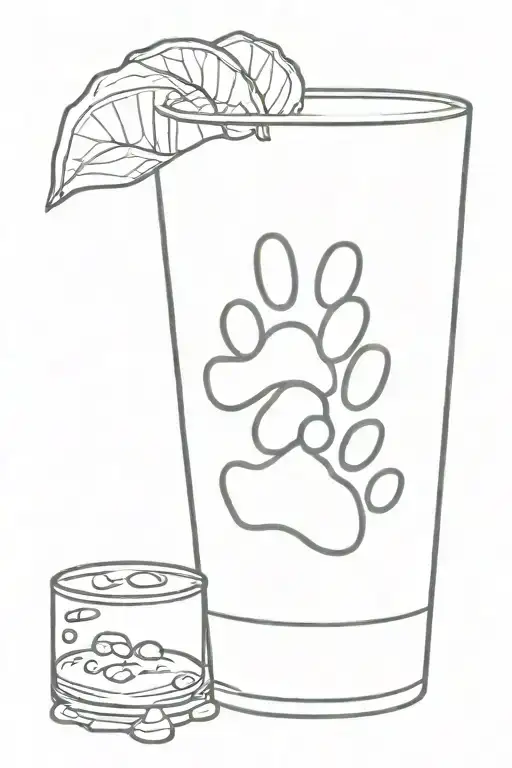 Lassi Drink With Dog Paw Print