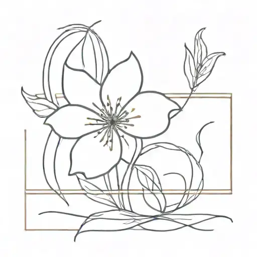A Unique Minimalist Tattoo Design Incorporating The November Birth Flower In A Creative Way