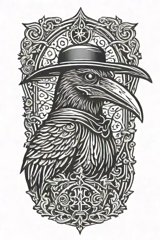 Plague Doctor With A Ravens Body