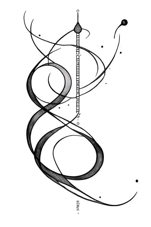 A Medium Complexity Tattoo That Simbolizes Finding Balance In Chaos