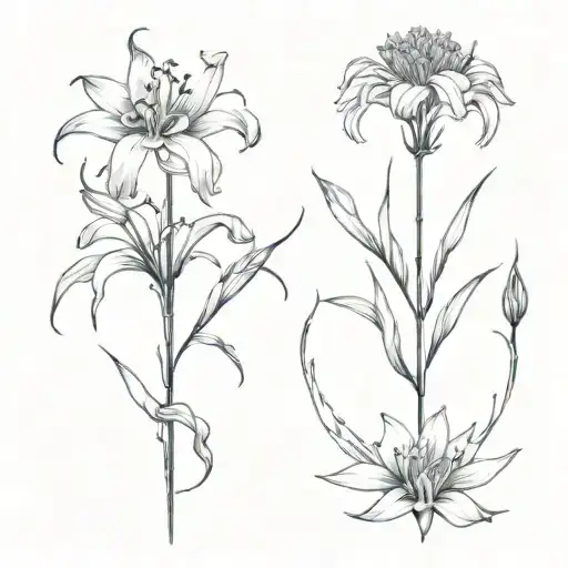 Lycoris Flowers Envelops The Dagger