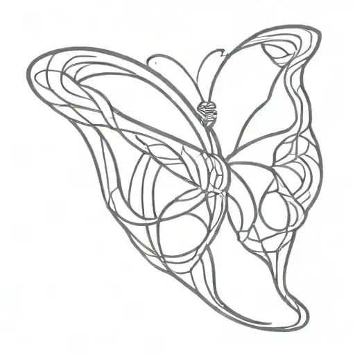 Butterfly Wing Snake Intertwined