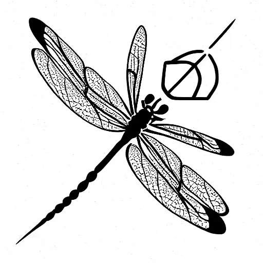 Dragonfly With Geometric Figures