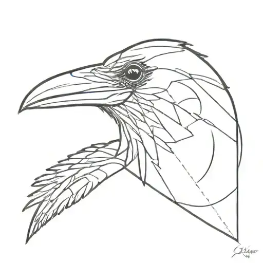 Raven With Eye In Open Beak