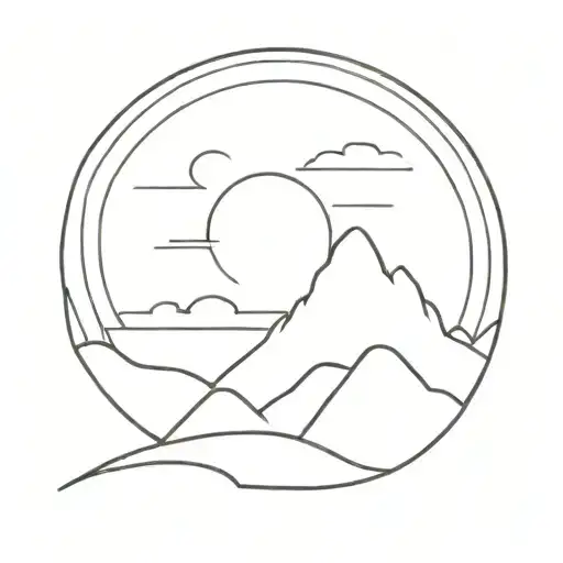 Berkana With Sunrise Background