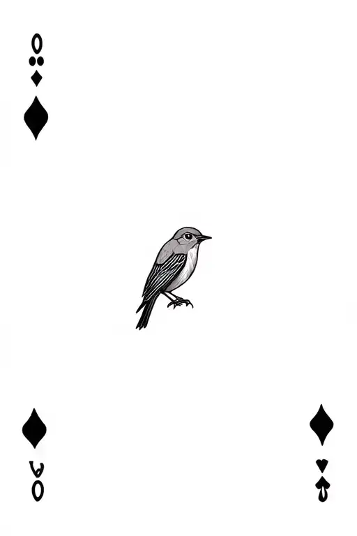 Cuckoo Bird In The Middle Of A Card