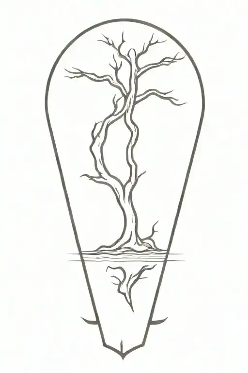 Cypress Tree With Roots Shaped Like An Anchor