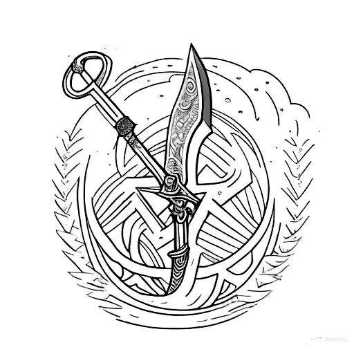 A Sword Breaking Through Chains Representing Liberation