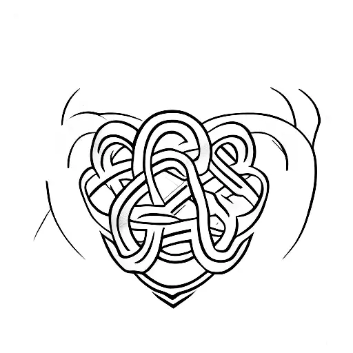 A Minimalist Tattoo Of A Dollar Sign Intertwined With A Heartbeat Symbol