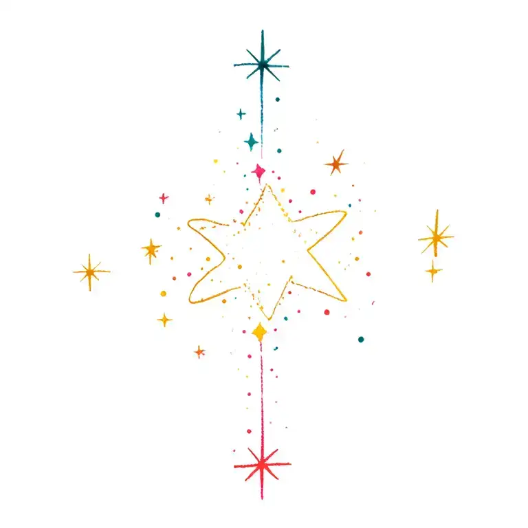 Sparkles Colored Universe Stars