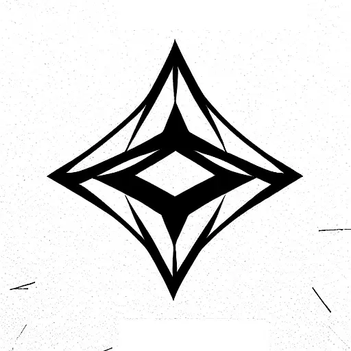 Arrow With Geometric Lines Around It