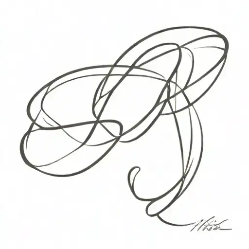 A Minimalist Wave Pattern Wrapping Around The Wrist Like A Bracelet