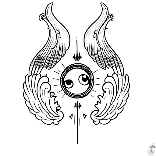 Ceraphim Angel Wings With Eye In The Center