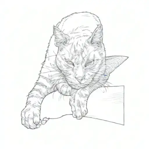 A Cat Laying On A Person's Arm