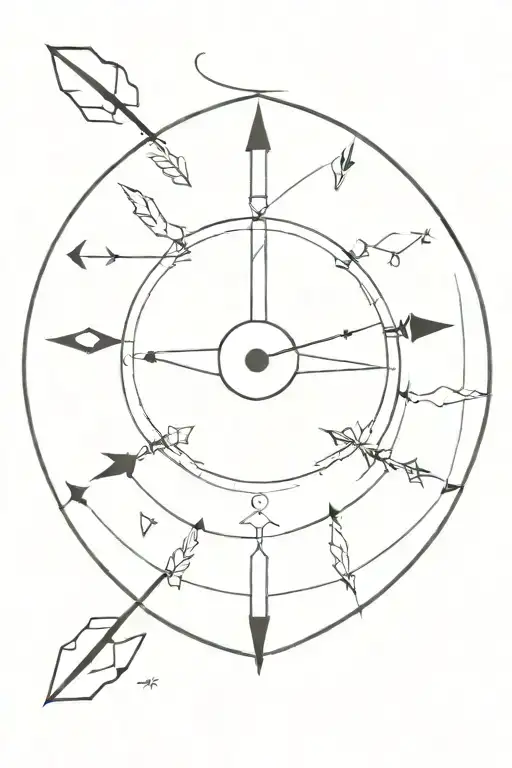Infinity Family Arrows Clock Minimal