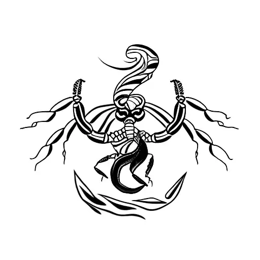 Scorpion With Feather