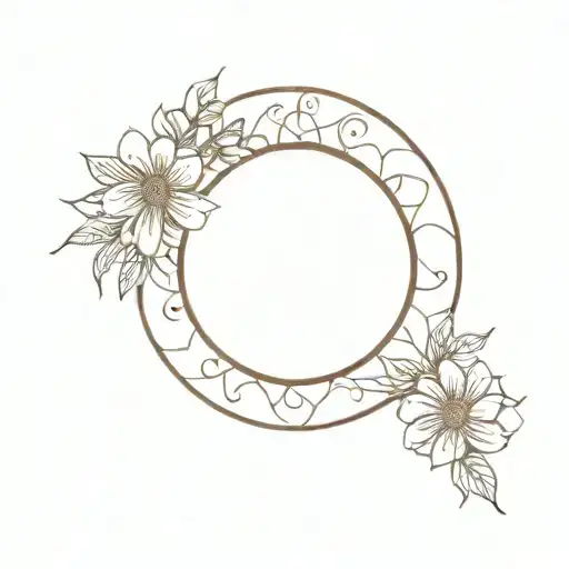 A Sun With Flowers Surrounding