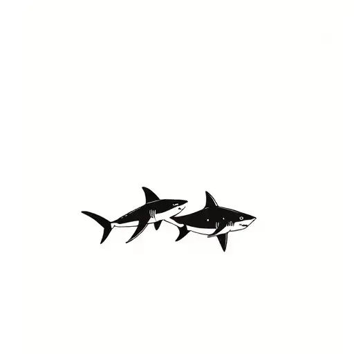 Couple Tattoo Shark
