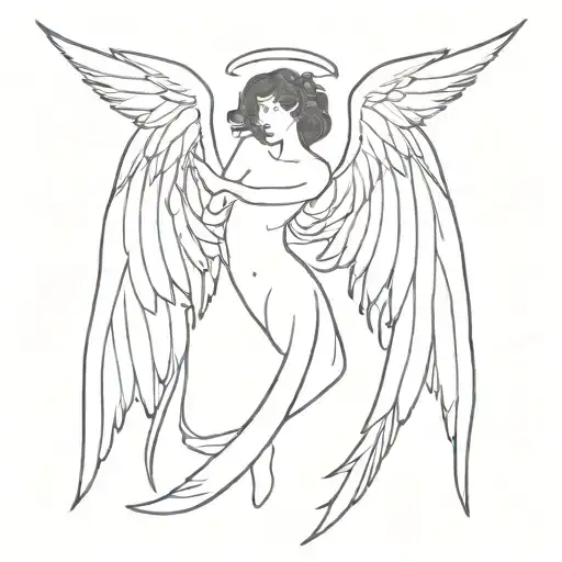 Flash Tattoo Dark Angel