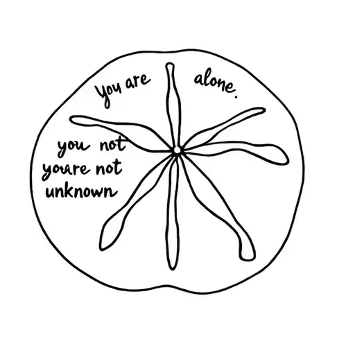Sand Dollar And A Quote You Are Not Alone You Are Not Unknown