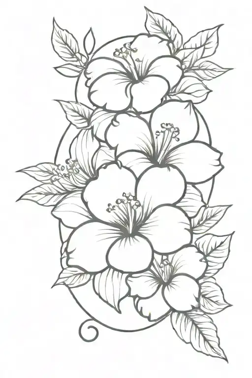 Cancer Zodiac With Hibiscus Flowers