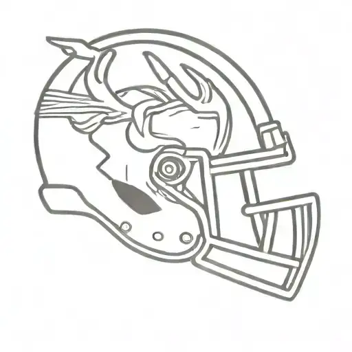 Football Helmet Wearing Red Deer