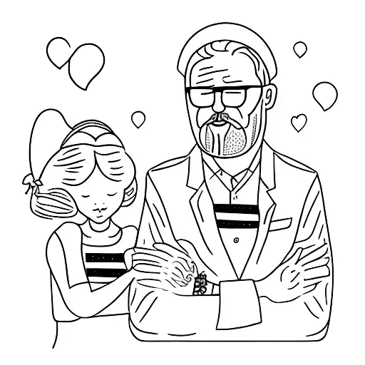 Father And 2 Daughter