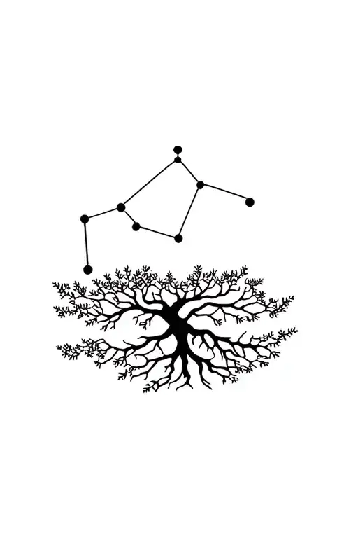 Tree Of Life With Gemini Constellation