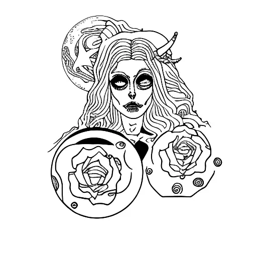 A Minimalist Tattoo Of The Dead Moon Callisto And The Greek Goddess