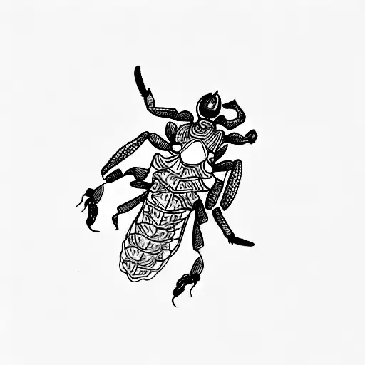 Scorpion With Feaders